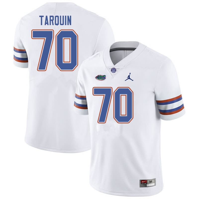 NCAA Florida Gators Michael Tarquin Men's #70 Jordan Brand White Stitched Authentic College Football Jersey HEC1764DH